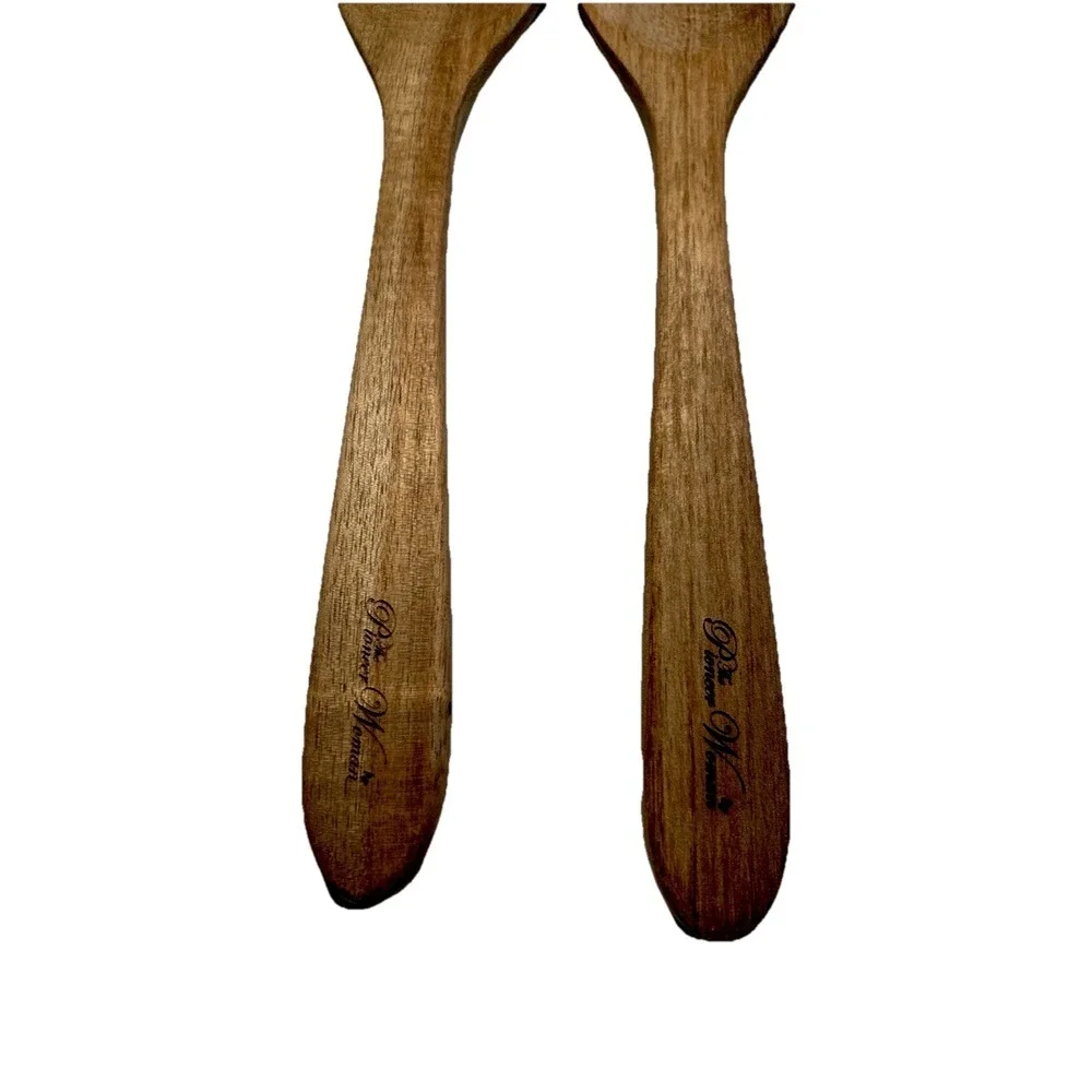 Pioneer Woman ~ Three (3) Piece ~ Wooden‎ Utensils ~ Spoon ~ Turner ~ Serving